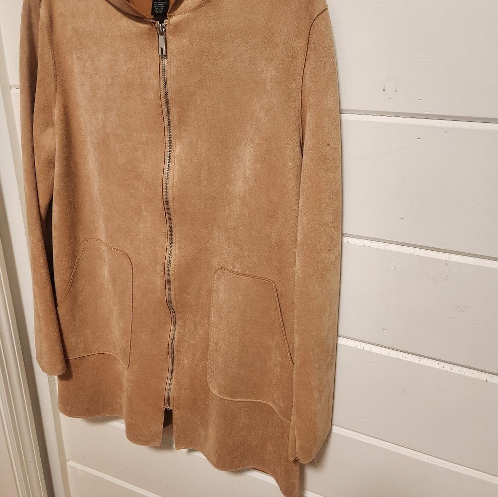 Joan Vass Tan Suede Jacket